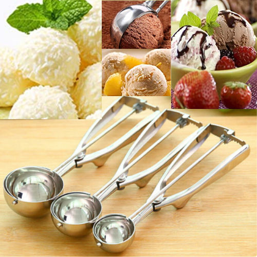 Ice Cream Scoop, Cookies Scoop for Baking, Ice Cream Spoon Stainless Steel  Cookies Scoop, Melon Baller Digging Ball, for Cookies, Cupcake, Muffin,  Meatball