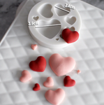 3d hearts silicone baking mold