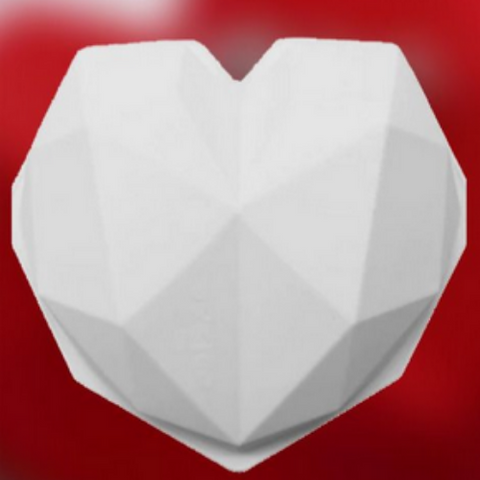 cake mold diamond heart 3d