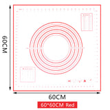 non_stick silicone baking mat 60x60cm red