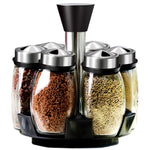 6 spice jars with 360 rotating holder default title