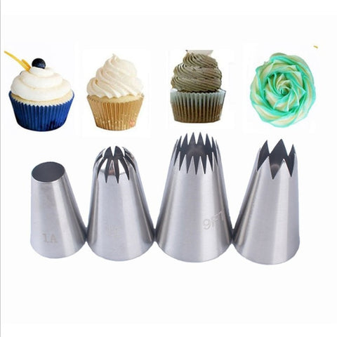 4pcs large size icing piping tips