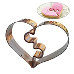 2 pcs/set heart cookie cutter