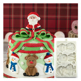 christmas cookie mold santa reindeer snowman