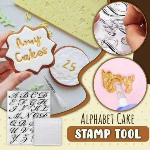 alphabet stamp for baking decorating