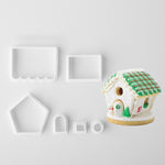mini christmas gingerbread house cookie cutter set 3d medium