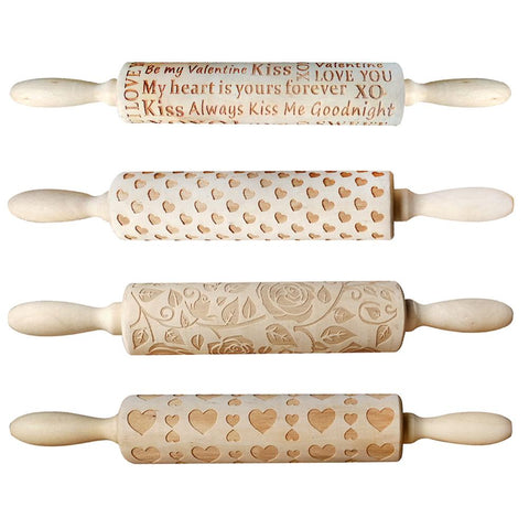 valentine day embossing rolling pins